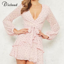 Load image into Gallery viewer, Ruffles bandage women dress