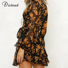 Load image into Gallery viewer, Summer autumn women chiffon dress
