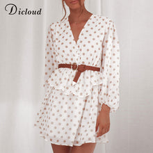 Load image into Gallery viewer, Elegant Polka Dot See Through Chiffon Vintage Dresses