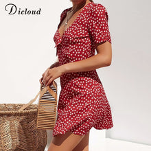 Load image into Gallery viewer, Sexy Polka Dot Short Sleeve Summer Dresses